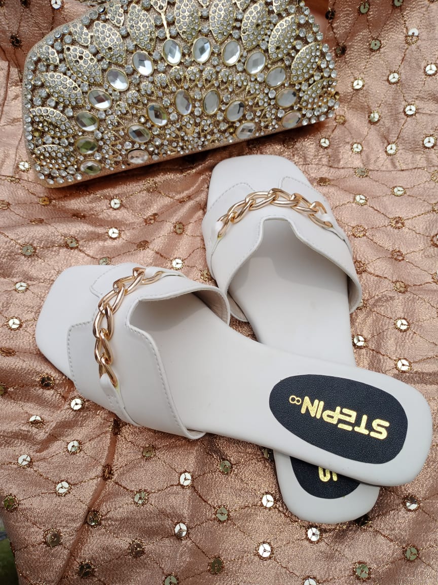 Dream Toe H-Shape Flats White - Si33