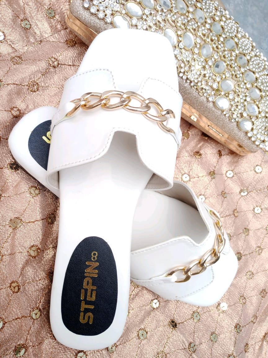 Dream Toe H-Shape Flats White - Si33