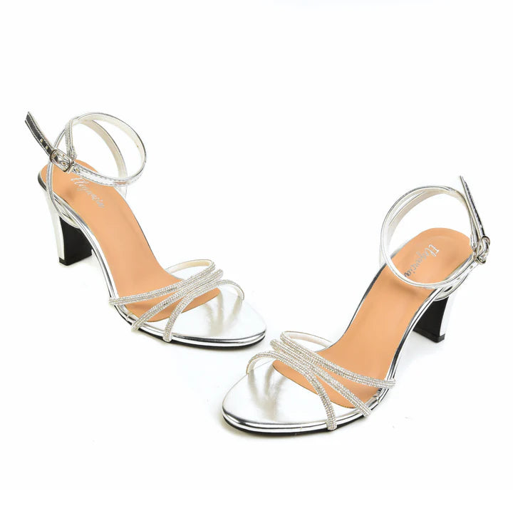 AURUM Si55 Silver Block Heels