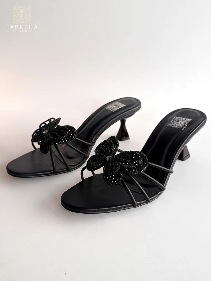 Stepin Si55 Black Butterfly Heels