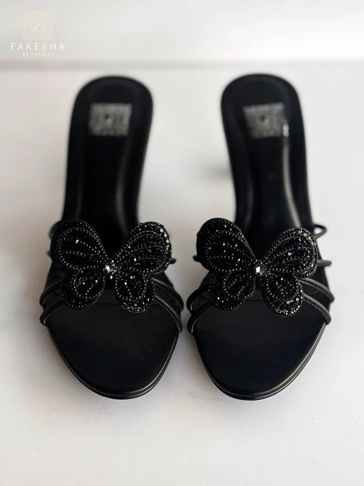 Stepin Si55 Black Butterfly Heels