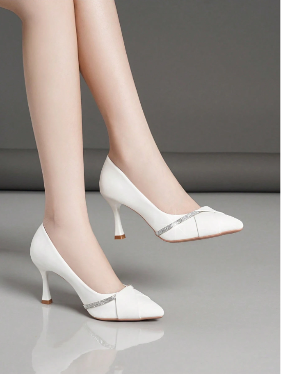 Stepin Si03 Crystalline White Pumps