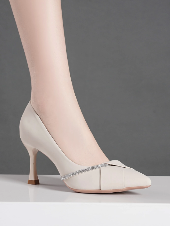 Stepin Si03 Crystalline Biege Pumps