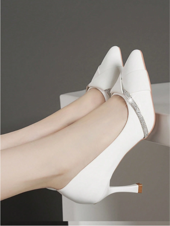 Stepin Si03 Crystalline White Pumps