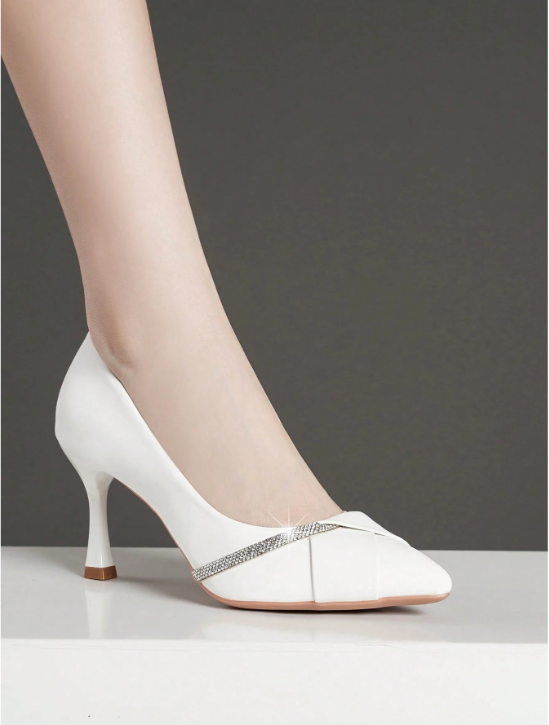 Stepin Si03 Crystalline White Pumps