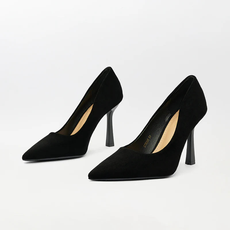 black Classic High Heels Court Shoes Si81