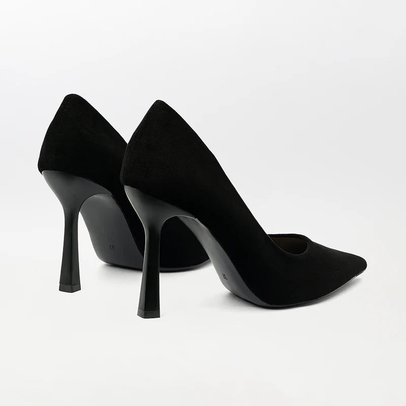 black Classic High Heels Court Shoes Si81
