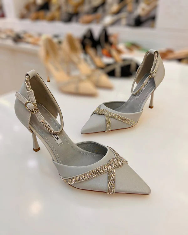 Silver Hot Premium Court Shoes si78
